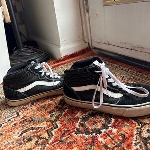 Vans Black and White High-Top Sneakers